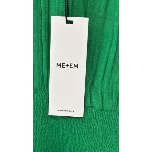 New Me + Em Dress Cheesecloth Maxi Women Size 10 Green Ruffle Sleeveless  Cotton - www.rajagirimanappuram.com